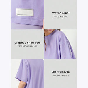 100% conjuntos de camisetas y mallas de algodón Color negro Conjunto de 2 piezas transpirable de secado rápido para mujer Hecho en Pakistán - Product Image 3