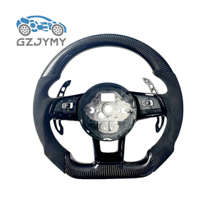 Volante in Fibra di Carbonio Perforata e Alcantara Personalizzato, Vendita Diretta dalla Fabbrica, Compatibile con <span class=keywords><strong>Volkswagen</strong></span> VW <span class=keywords><strong>Golf</strong></span> MK7 Mark 7 R TDI <span class=keywords><strong>TSI</strong></span> - Product Image 2