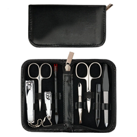 Ensemble de manucure et pédicure pour bébé luxueux 7-en-1 |   Outils de salon en acier inoxydable avec boîte cadeau