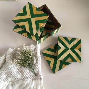 ที่รองแก้วไม้แบบคลาสสิกทำด้วยมือหลากสีลวดลายแบบดั้งเดิมทนความร้อนเป็นมิตรกับสิ่งแวดล้อมทนทานสำหรับโต๊ะที่ทันสมัย - Product Image 6