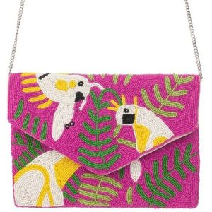 Bolso de Mano Tipo Clutch con Cuentas Bordadas a Mano Estilo Boho en Color Amarillo para Bodas, Bolso de Mano con Cuentas Bordadas para Fiestas y Eventos - Product Image 6