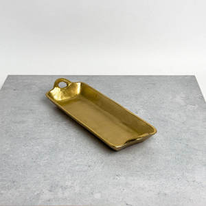 Bandeja Redonda de Metal Dorado, Simple y Larga, Apta para Lavavajillas, Hecha a Mano, para Eventos Especiales, Uso Diario, Decoración del Hogar, Venta al por Mayor en India - Product Image 2