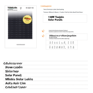 แผงโซลาร์เซลล์ Teejoin 130W - Product Image 2