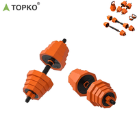 TOPKO Ensemble d'haltères environnementaux réglables de haute qualité Ensemble d'haltères Kettlebell de gymnastique réglable
