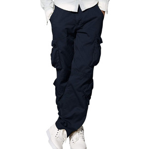 Pantalones cargo personalizados de color sólido para hombre, tela de algodón, multibolsillos, aspecto clásico, pantalones para exteriores para hombre - Product Image 3