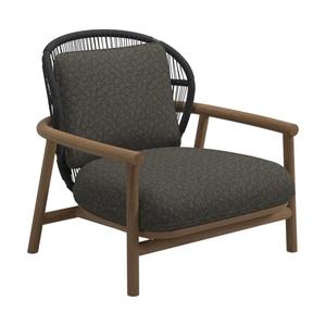 Modern Comfortable <b>Outdoor</b> Rattan Accent Chair Tapered Legs Embossed Design <b>Cushioned</b> Patio Lounge Seat <b>Garden</b> Leisure Furniture - Product Image 4