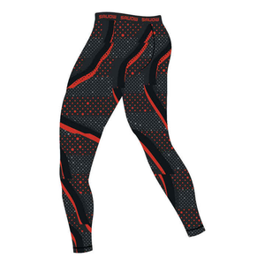 Pantalones de compresión por sublimación personalizados para hombre, mallas de punto con cinturón de alta elasticidad para correr y entrenar - Product Image 4