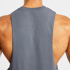 Camisetas sin mangas de algodón transpirable para hombre, estilo stringer, para entrenamiento, fitness, gimnasio, venta al por mayor, ropa de gimnasio - Tejido de punto - Product Image 4