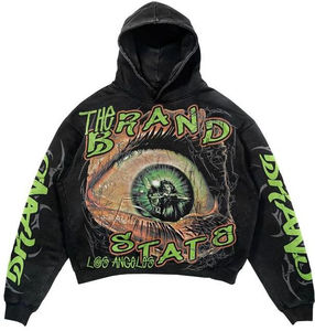 Survêtement évasé d'hiver pour hommes, nouveau design, survêtement lavé à l'acide en polaire Cotton Tech avec sérigraphie avec logo personnalisé - Product Image 2