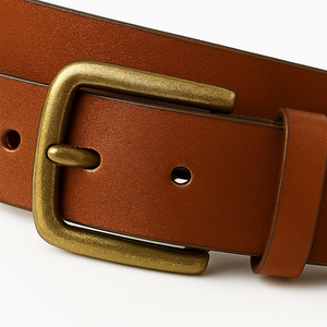 Ceinture en cuir véritable de couleur personnalisée de qualité supérieure pour hommes Classique Durable avec boucle en métal pour vêtements formels Taille personnalisée - Product Image 3