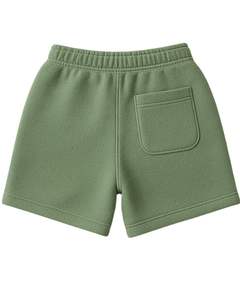<b>Men</b> Sage Green <b>Fleece</b> Shorts Soft <b>Thick</b> Fabric Drawstring Waist Casual Gym Workout Lounge Short Pants OEM Custom Logo Service - Product Image 2