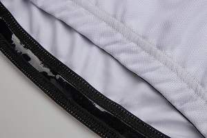 Robe de cyclisme couleur blanche demi-fermeture à glissière avec ensemble court vente en gros de polyester pour vêtements de sport uniformes d'extérieur respirants - Product Image 5