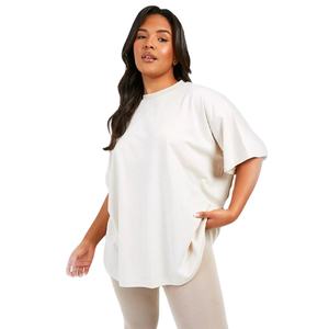 Top Trending Women 100% Cotton Oversized Plain <b>White</b> T <b>Shirt</b> for Sale Women Customized T <b>Shirts</b> Basic T <b>Shirts</b> - Product Image 1
