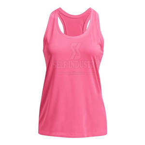 Camiseta sin mangas de calidad superior para mujer Ropa de entrenamiento sin mangas ligera transpirable informal con logotipo frontal - Product Image 4
