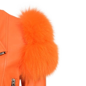 Cómodas chaquetas de cuero genuino para mujer de talla grande estilo piloto de bombardero con ajuste personalizado forro suave fábrica de cuello levantado - Product Image 6