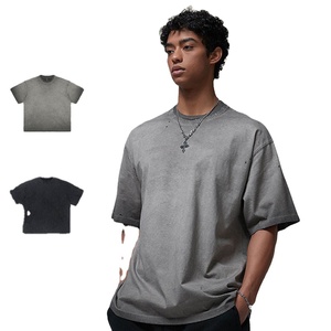 Camiseta para hombre 100% algodón jersey, cuello redondo, color sólido, tela de 300 g/m², impresión de logotipo personalizado y personalización para hombre - Product Image 4