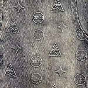 กางเกงขาสั้นผ้ายีนส์ผู้ชายแนวสตรีทแวร์ประดับพลอยเทียมทรงหลวมแนวสตรีทแวร์แนวสตรีทฮิปฮอปเพชร - Product Image 6