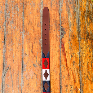 Authentique ceinture de polo en cuir rouge marine pour jeunes fabriquée à la main écologique qualité lourde longueur personnalisée style décontracté de luxe durable - Product Image 6