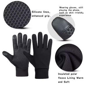 Gants unisexes de sports d'hiver de haute qualité, course à pied, jogging, écran tactile en polyester et silicone, logo personnalisé avec impression personnalisée - Product Image 6