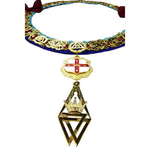 โซ่คอเสื้อเครื่องราชกกุธภัณฑ์สำหรับช่างก่ออิฐสร้อยคอชุบทอง - Product Image 2