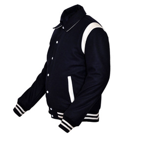 2025 personalizado OEM béisbol bombardero chaqueta de alta calidad Chenille bordado piel de vaca mangas CollegeBaseballjacket para hombres - Product Image 6