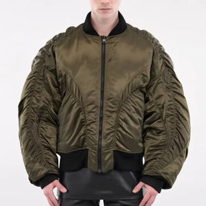 Chaqueta universitaria Letterman a prueba de agua personalizada de alta calidad, chaqueta Bomber Lettterman con patrón de camuflaje - Product Image 1