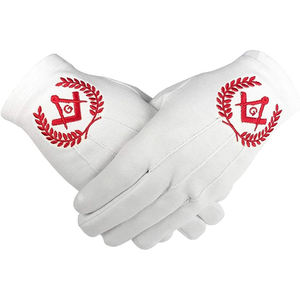 Masonic scottish Rite 32nd องศาปีกลงถุงมือผ้าฝ้ายสีขาว - Product Image 2