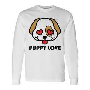 T-shirt pour chien à manches longues « Puppy Love » avec yeux en forme de cœur – Produit promotionnel - Product Image 2