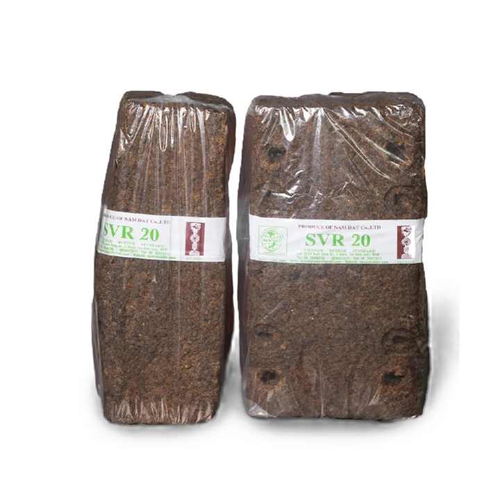 Best Selling Natural Rubber Raw Materials TSR 20 SVR 20 33.33 Kg/Bale Brown Rubber for Making Tires, Soles Shoes, Belts