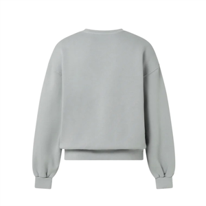 เสื้อสเวตเชิ้ตคอกลมสีเทาอ่อนสำหรับผู้ชาย สกรีนโลโก้ได้ เนื้อผ้าหนา แขนยาว สวมใส่สบาย สไตล์สตรีทแวร์ รับผลิตแบบ OEM ODM ขายส่ง - Product Image 5