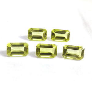 Alto 8,64 Cts Corte Esmeralda Limón Cuarzo 16x10mm Genuino Limón Topacio Rectángulo Corte Piedras preciosas Certificado IGI Joyería Facetada - Product Image 6