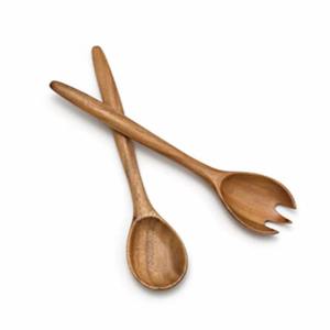 High Quality Resin Wood Salad Server Acacia Wooden Serving Spoon Spatula Food Grade Kitchen Accessories Wholesale <b>Sale</b> agate - Product Image 1
