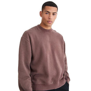 OEM venta al por mayor hombres gota hombro sudaderas 100% algodón polar Regular Fit peso pesado ropa casual cuello redondo liso sudaderas - Product Image 4