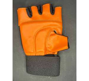 Gants de sport fluorescents orange Gants de gymnastique en cuir durables pour le fitness, l'haltérophilie antidérapante et la couleur du temps de cyclisme - Product Image 1