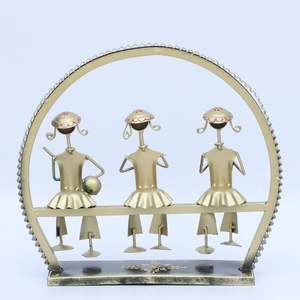 ตุ๊กตานักดนตรีเหล็กหลากสี3ชิ้นรูปปั้นตกแต่งบ้าน - Product Image 6