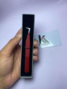 Pinzas de Pestañas Profesionales de Acero Inoxidable de Alta Precisión en Forma de L, Función Antimagnética, Mega Volumen, Aplicación de Pestañas Premium - Product Image 5