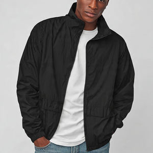 Veste coupe-vent à col rabattu pour homme, veste de pluie imperméable pour homme, style lettreman - Product Image 3