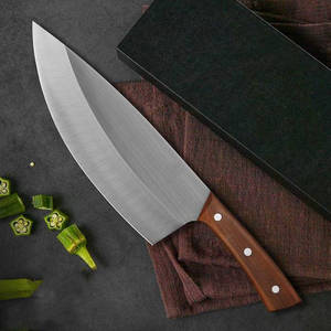 Venta al por mayor pedidos a granel personalizados OEM ODM servicio japonés profesional Damasco Chef's Premium cuchillo de cocina hoja afilada fija - Product Image 6