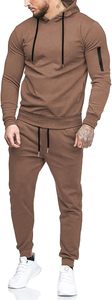 Venta al por mayor personalizado hombres Tech Fleece chándal transpirable Jogging Suit con capucha para el entrenamiento de invierno patrón sólido Logo estampado - Product Image 4