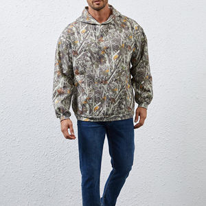 Sudadera con Capucha de Forro Polar para Hombre, Corte Holgado, Estampado Personalizado, Textura de Jungla, Invierno, Ecológica, Secado Rápido, Corte Cuadrado, 2026 - Product Image 5