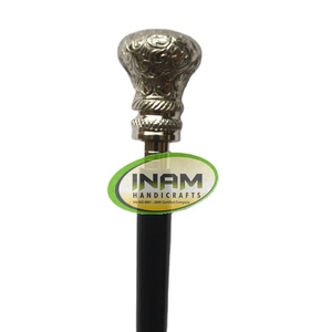 Bastón de madera con perilla de latón para caminar, diseño hecho a mano, Asa de latón - Product Image 1