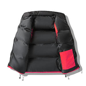 High Quality Custom Logo Puffer <b>Waistcoat</b> with Bubble Pockets OEM Service Trendy Orange for <b>Casual</b> Winter Wear - Product Image 3