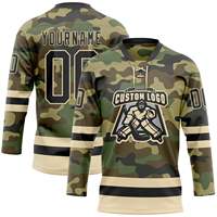 Maillots de hockey sur glace personnalisés en gros, imprimés par transfert thermique, vêtements de sport haut de gamme, respirants, 100 % polyester, séchage rapide