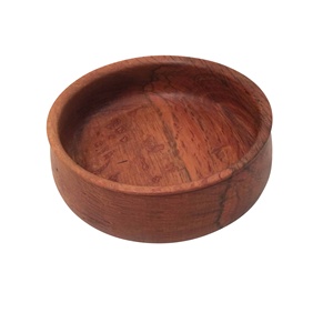 Bol de service à salade rond en bois, fait main, design moderne, haute qualité, écologique, avec technique personnalisée pour les fêtes - Product Image 2
