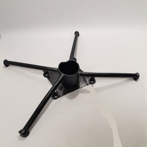 Handcrafted Gold Tone Metal <b>Tree</b> <b>Stand</b> With Floral Engravings Artisan Detailing Designed For Decorative Seasonal Interiors - Product Image 5