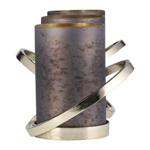 Candelabro Decorativo para el Hogar, Hecho a Mano, Ecológico, de Latón Dorado con Cinta Francesa, Personalizable con Estampado, para Bodas y Pascua, para Fuego Real - Product Image 5