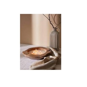 Bol à pâte en bois rectangulaire Bol à pâte à bougie en bois fait main de haute qualité pour les fêtes - Product Image 5