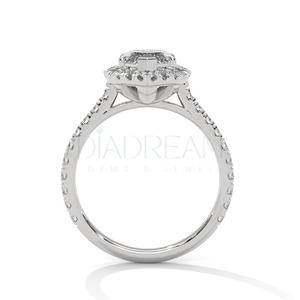Anillo de boda de diamante cultivado Halo Leb corte Marquesa Original, anillo de compromiso de Plata de Ley 925 para mujer, joyería fina - Product Image 6