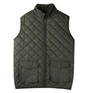 Gilet matelassé en nylon respirant matelassé classique Olive Diamond pour hommes ultra confortable et élégant pour la superposition en automne - Product Image 1