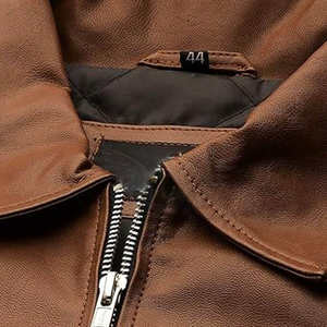 <b>New</b> Style Fashion Zipper up Leather Jacket High Quality Men Fashion Leather Jacket Custom Logo Outdoor Wear Comfortable Jacket - Product Image 2
